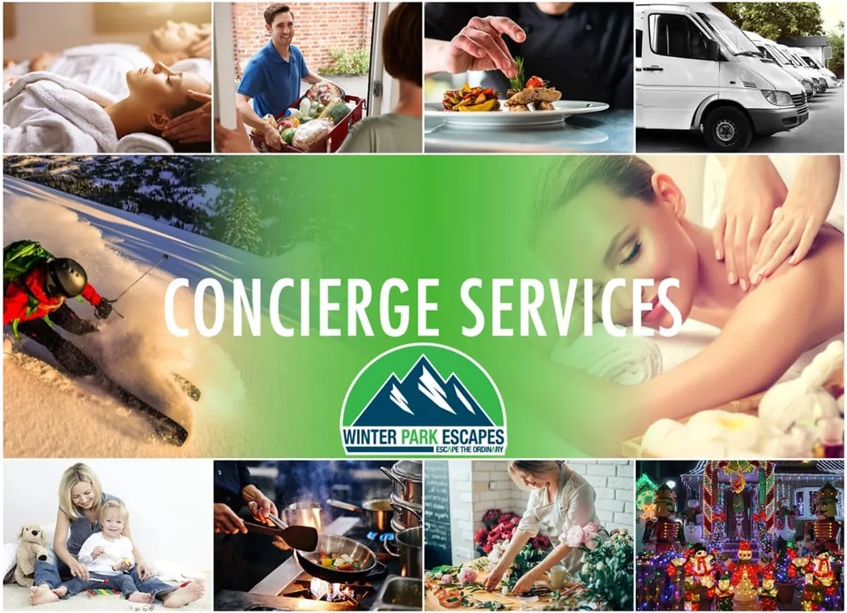 This vibrant exterior image showcases a winter resort environment with families enjoying various activities such as skiing, spa services, family gatherings, and gourmet dining. The scene is lively, filled with joyful energy, and hints at both winter celebrations and communal bonding.